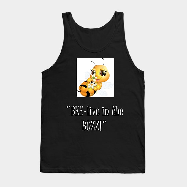 Bee funny cool witty Tank Top by Bookshelfsells 